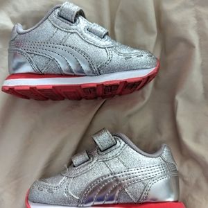 Puma Silver Glitter Sneakers Size 5